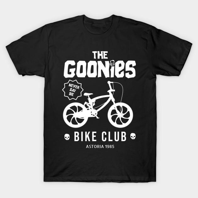 

Men Black Print T-shirt The Goonies Bike Club - Astoria No-Cut Transfer Paper Print Cotton Tshirt 4XL чёрный