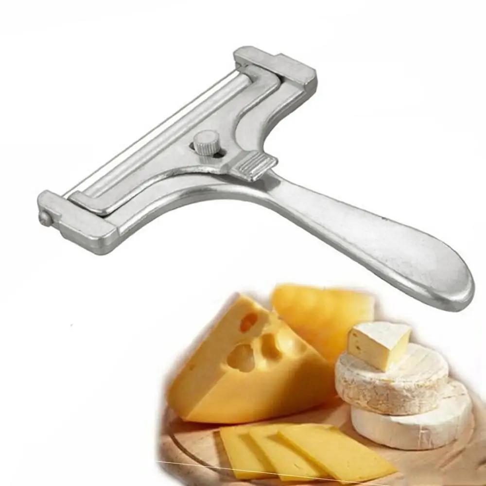 Adjustable Thickness Cheese Slicer Grater Aluminum Alloy Manual Cheese Butter Scraper with Metal Wire Kitchen Gadget