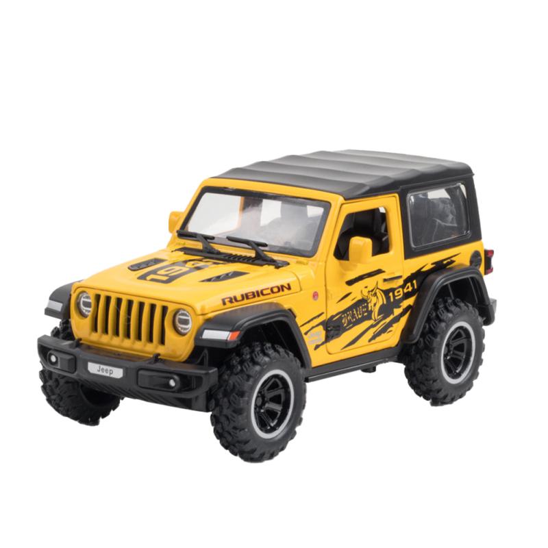 

1/32 Jeep Wrangler Rubicon, модель автомобиля из сплава, свет, звук, внедорожники, модель автомобиля для детей, подарки