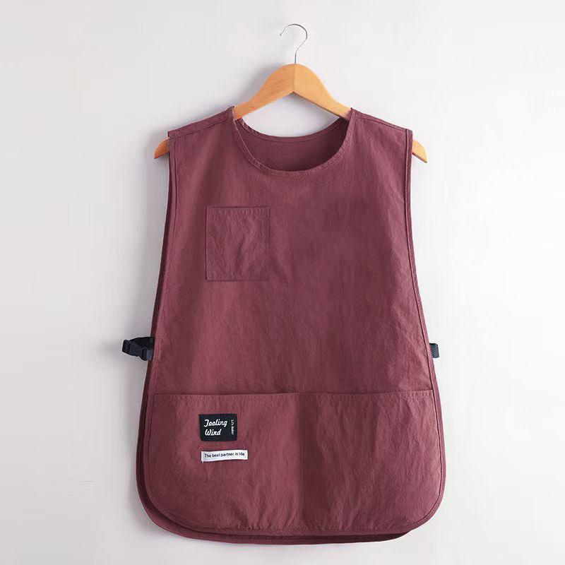 Shoemaker Vest Men'S Apron Waterproof Stain-Resistant Chef Pocket Maid Sleeveless Art Breathable And Comfortable Vests Apron