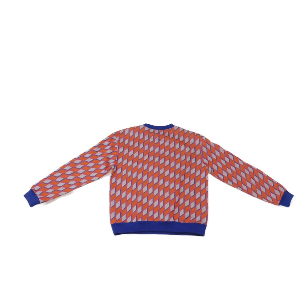Used 12564 Diamond Damier Sweatshirt 7840 L Virgil Abloh Crew Neck Multicolor 180/100 Unused Logo Orange Men's from