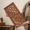 Walnut Walnut Tea Cup Tray Rectangle Small Plate Breakfast Plate Cake Dessert Square Plate Serving Tray Tea Tray