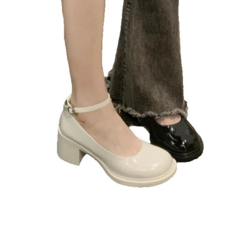 Pantofi de damă cu talpă groasă, stil nou, pantofi din piele cu toc înalt