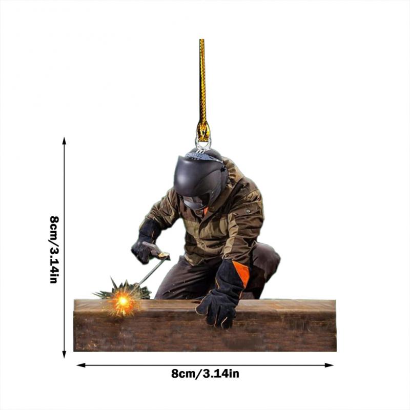 

Подвеска сварщика, настраиваемая, идеально подходит для сварщиков, праздничная, необходимая вещь, прочная, бестселлер, уникальная подвеска в виде рождественской елки, ручная работа