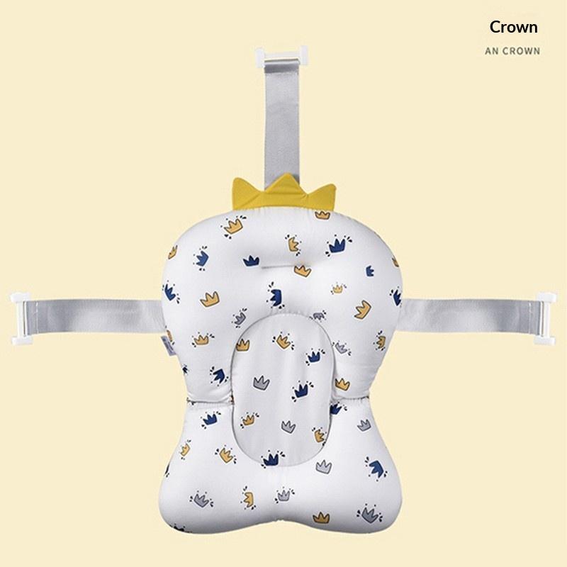 Baby Bath Seat Support Mat Infant Anti-Slip Soft Comfort Body Cushion Foldable Baby Bath Tub Pad Chair Newborn Bathtub Pillow