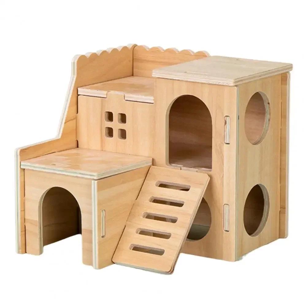 Pet Hamster Toys Wooden Bridge Seesaw Swing Toys Small Animal Activity Climb Toy DIY Hamster Cage Accessorie