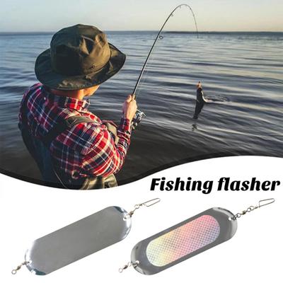 Fishing Flasher Rustproof Reusable Compact Size Portable Reflective Freshwater Seawater Metal Flash Board Fishing Accessories