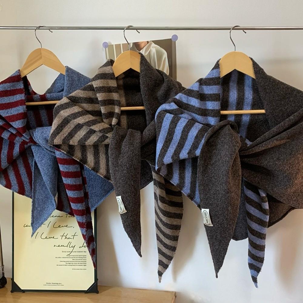 Soft Wool Triangle Scarf Warm Winter Shawl Wrap New Knitted Triangular Scarf  Women