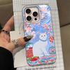 Cute Cat Flower Vortex Pattern Women Phone Case for iphone 16 15 14 7 8 Plus 13 11 12 Pro Max X XS XR SE 2022 2020 16e 10 Cover