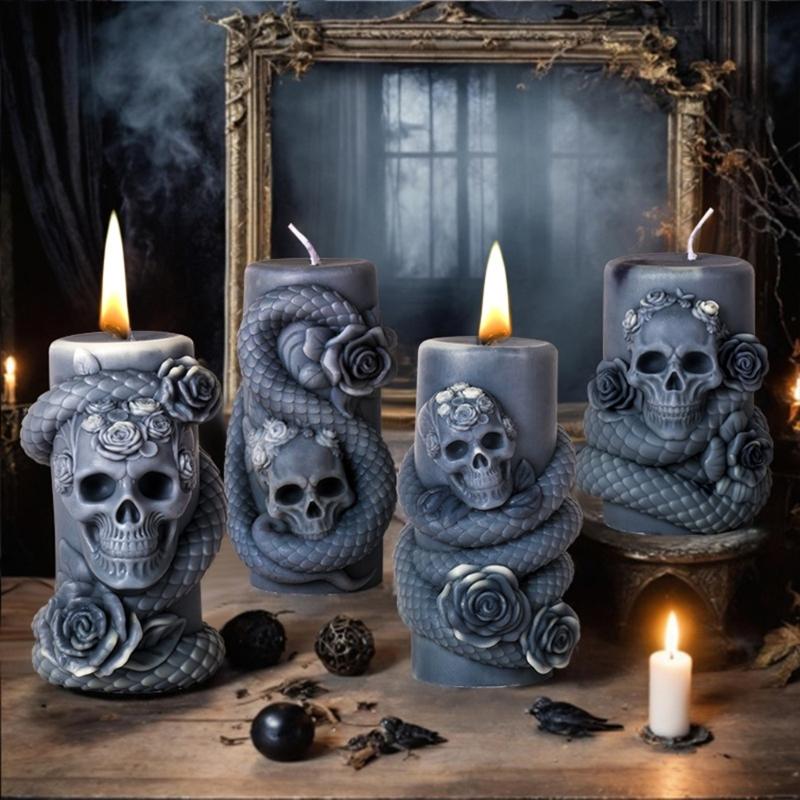 Rotating Snake Candle Molds Casting Molds Silicone Mould Cylindrical Snake Epoxy Resin Molds Candle Making Molds