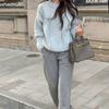 Long Sleeve Women's Sweater Autumn Winter Casual Soft Knit Inner Base Loose Cropped Knit Pullovers