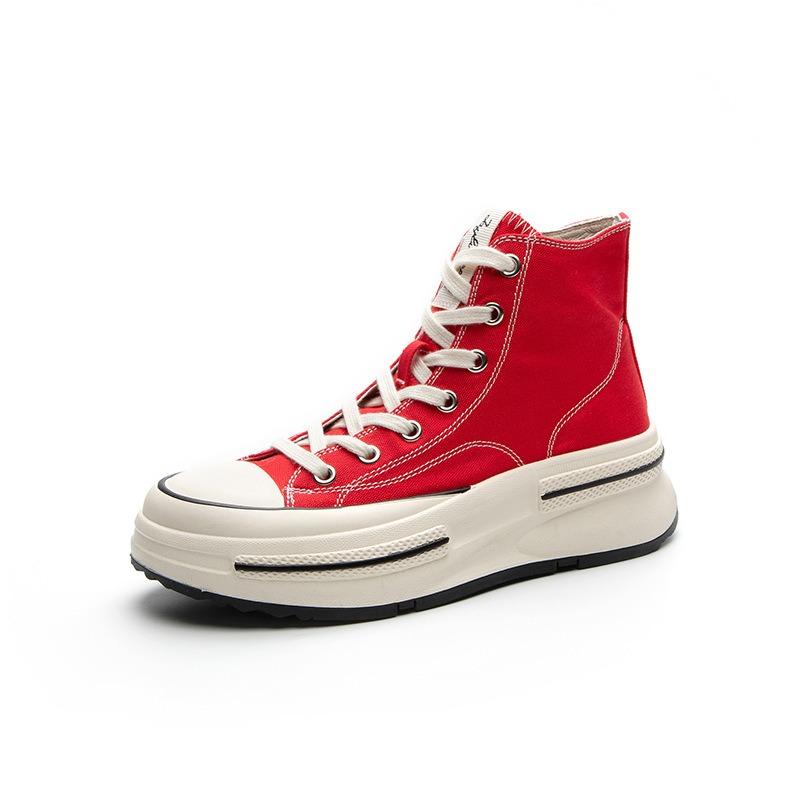 Platform canvas shoes women's spring new fashion versatile casual white shoes women's sports board shoes