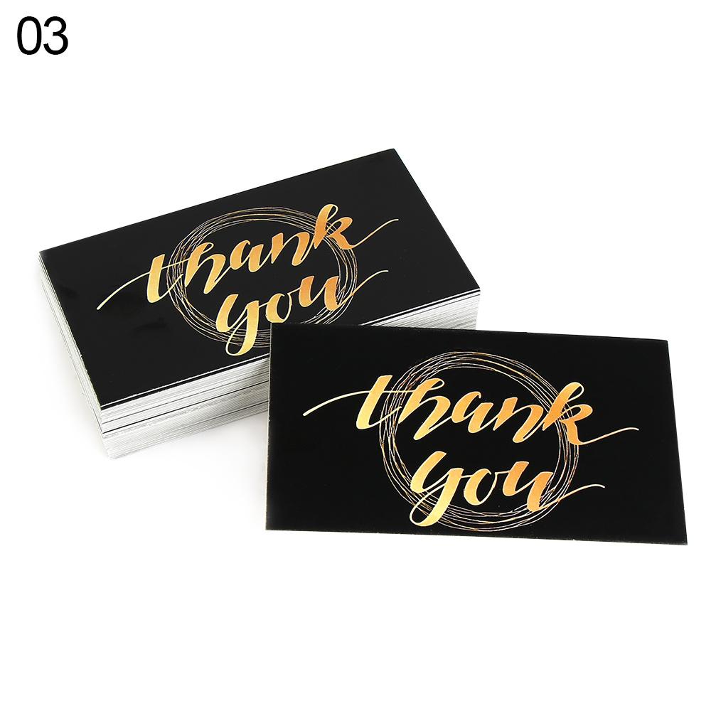 30/50PCS Black Gold Kraft Paper Cards Thank You For Your Order Card For Small Shop Gift Decoration Appreciate Card For Business