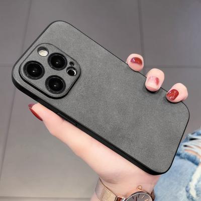 Luxusný matný mäkký semišový kožený látkový obal pre iPhone 15 14 Plus 13 12 11 Pro Max X XR XS 7 8 Plus SE Nárazuvzdorný retro kryt