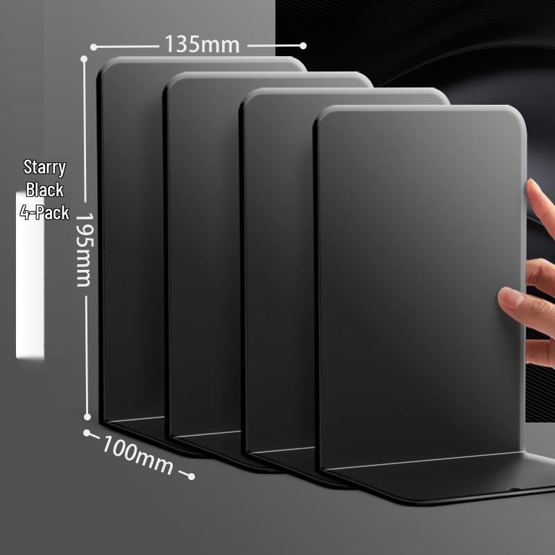 2-Piece Retractable Metal Book Stand and Bookend for Students