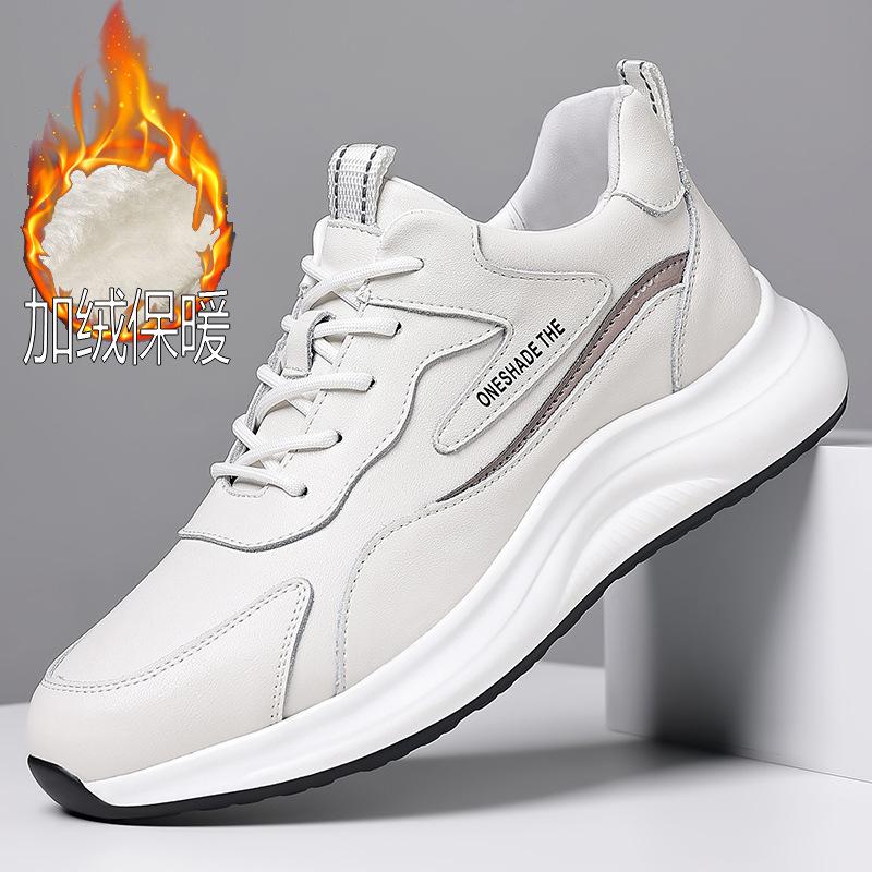 

Осень новая мягкая кожа Doudou обувь мужская повседневная обувь для вождения мягкая подошва модная универсальная спортивная обувь кожаная обувь 44