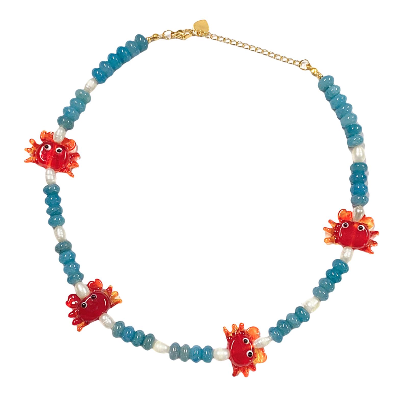 

Ожерелье из пресноводного жемчуга ручной работы, регулируемая длина, цепочка для ключицы для стильных нарядов, красочная шейная цепочка A