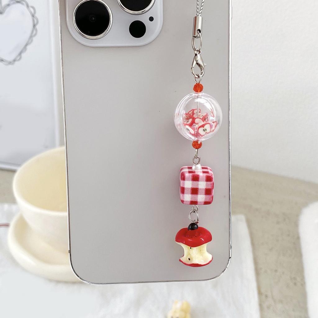 Apples Bead Mobile Chain Multifunctional Phone Chain Fashion Mobile Strap Cuteness Phone Lanyard for Daily Party Use