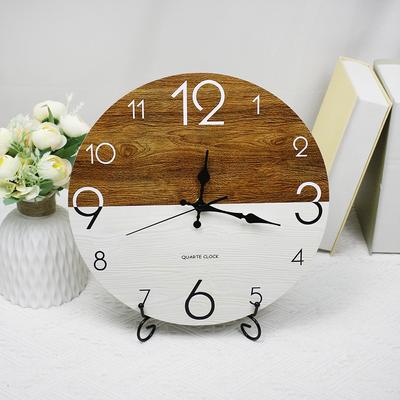 Nordic Style Wooden12 Inch Wall Clock Fashion Simple Silent Wall Clocks for Home Decoration Clock Study Decoration Bedroom