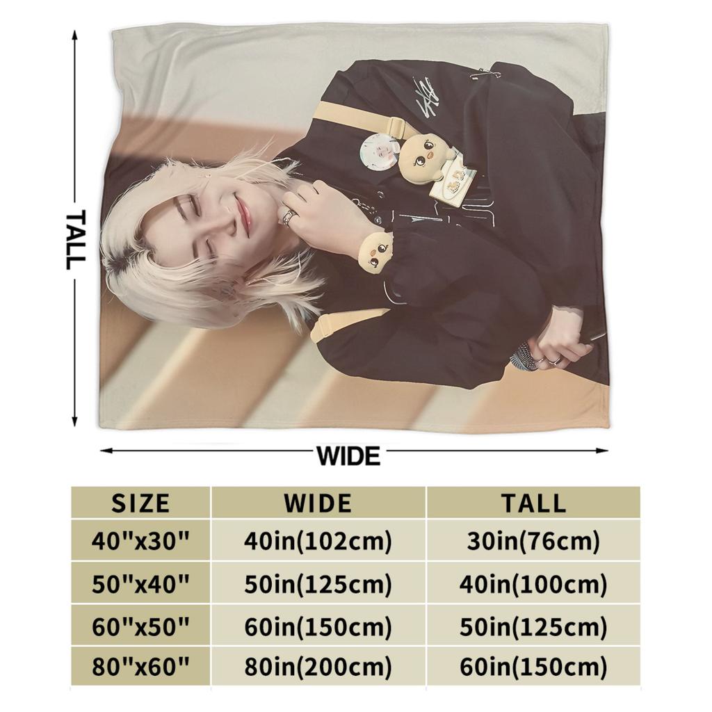 Super Warm BlanketKids Camping S-StrayKids Felix Bedding Throws  Flannel Bedspread For Outdoor Street Trend Sofa Bed Cover