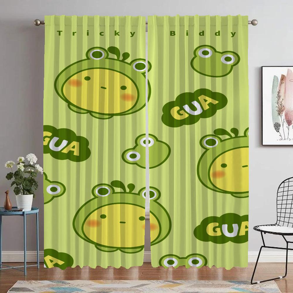 Tricky Biddy Blackout Curtains for Living Room Tulle for Bedroom Home Interior Curtains 2 Pieces Shades Halloween Decoration