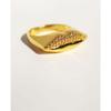 Niche Design Sense Color Zircon Lip Ring Women'S Three-Dimensional Abstract Sexy Lip Adjustable Ring 24