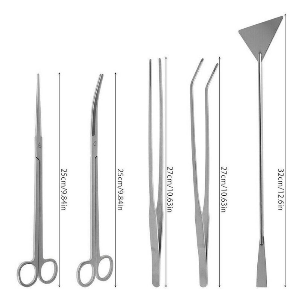 Tank Shovels Trim Tool Tweezers Scissors Cleaning Tools Plants Wave Scissors Aquarium Tools Kit