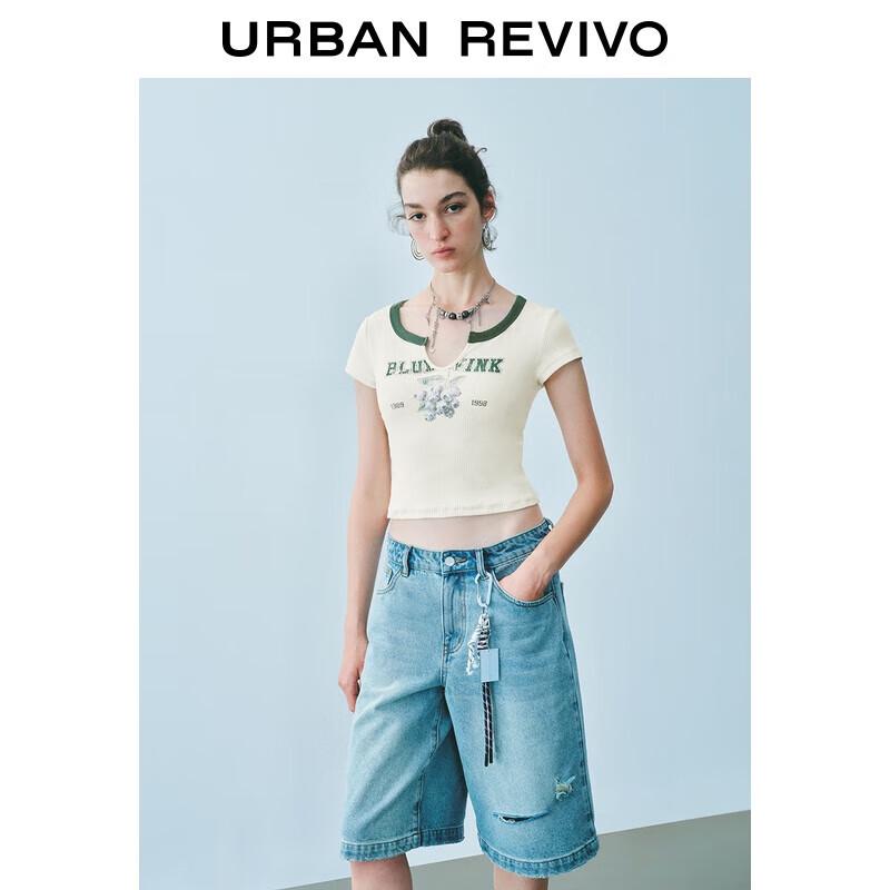 UR Women s Printed Slim Fit Short Sleeve T-Shirt M