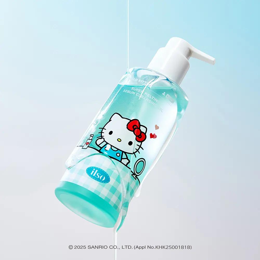 [Hello Kitty Kollaboration] Ilso Super Melting Sebum Reinigungsöl Set 200ml (+ Hello Kitty Luftreinigungsbürste)