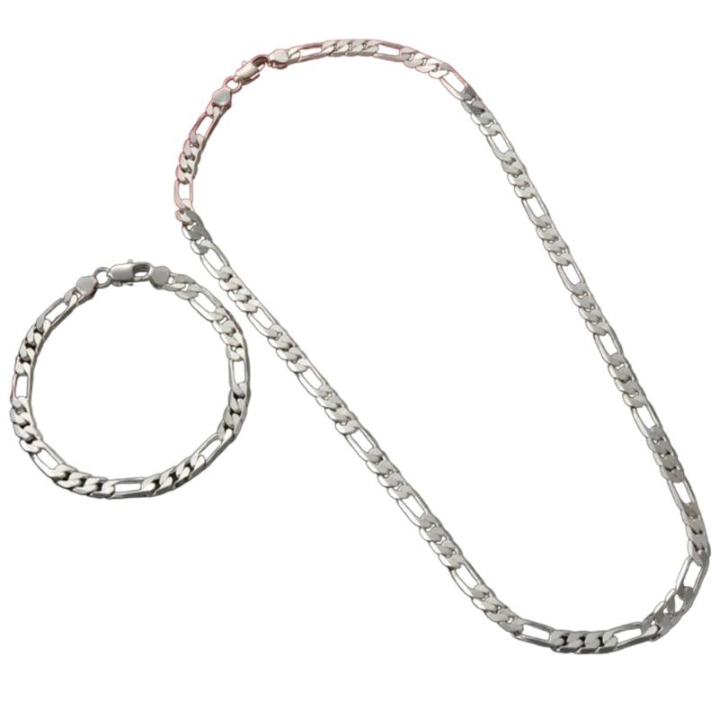 Fashionable Chain Necklace Metal Jewelry Set Metal Necklace Set Chain Link Party Accessories Chain Jewelry Metal Texture