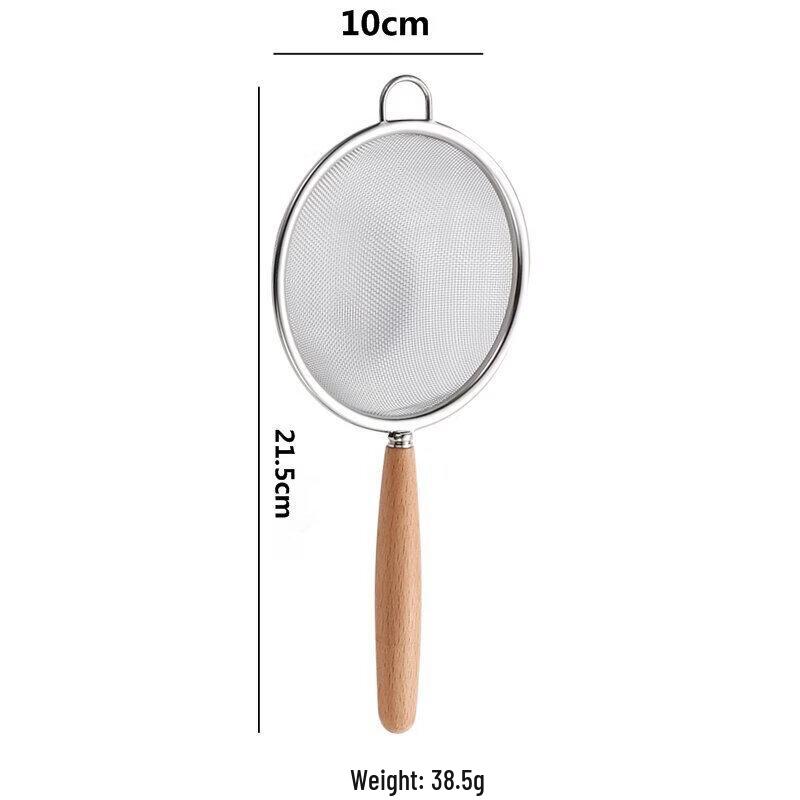 

Ruhan Stainless Steel Fine Mesh Strainer with Wood Handle