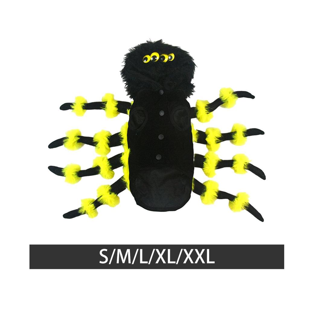 Dog Cat Spider Costume Movable Eyeballs Spider Pets Outfit Accessory Pet Costume