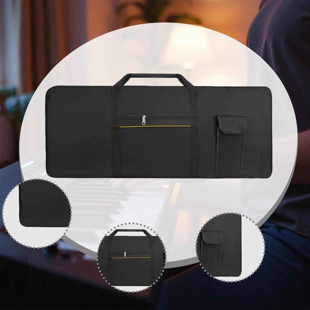 61 Key Keyboard Bag, Electric Case, Dustproof, Storage Pockets for Carrying, Performance