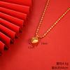 Vietnamese gold-plated necklace for women, long-lasting color, vintage heart-shaped imitation gold jewelry, copper alloy accessory, new clavicle