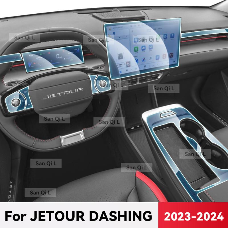 Transparent TPU For JETOUR DASHING  2024 Car Center Console Media Dashboard Navigation Anti-scratch Protector Interior Film