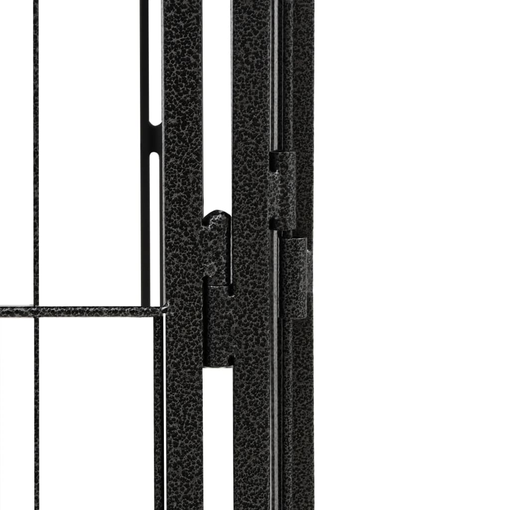 Vidaxl Kojec Dla Psa, 24 Paneli, Czarny, 50X100 Cm, Stal