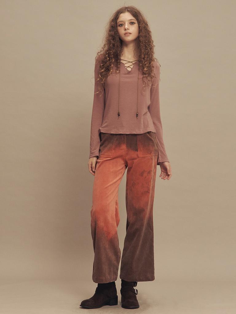 SETSETSET Vintage Fade Corduroy Pants Orange