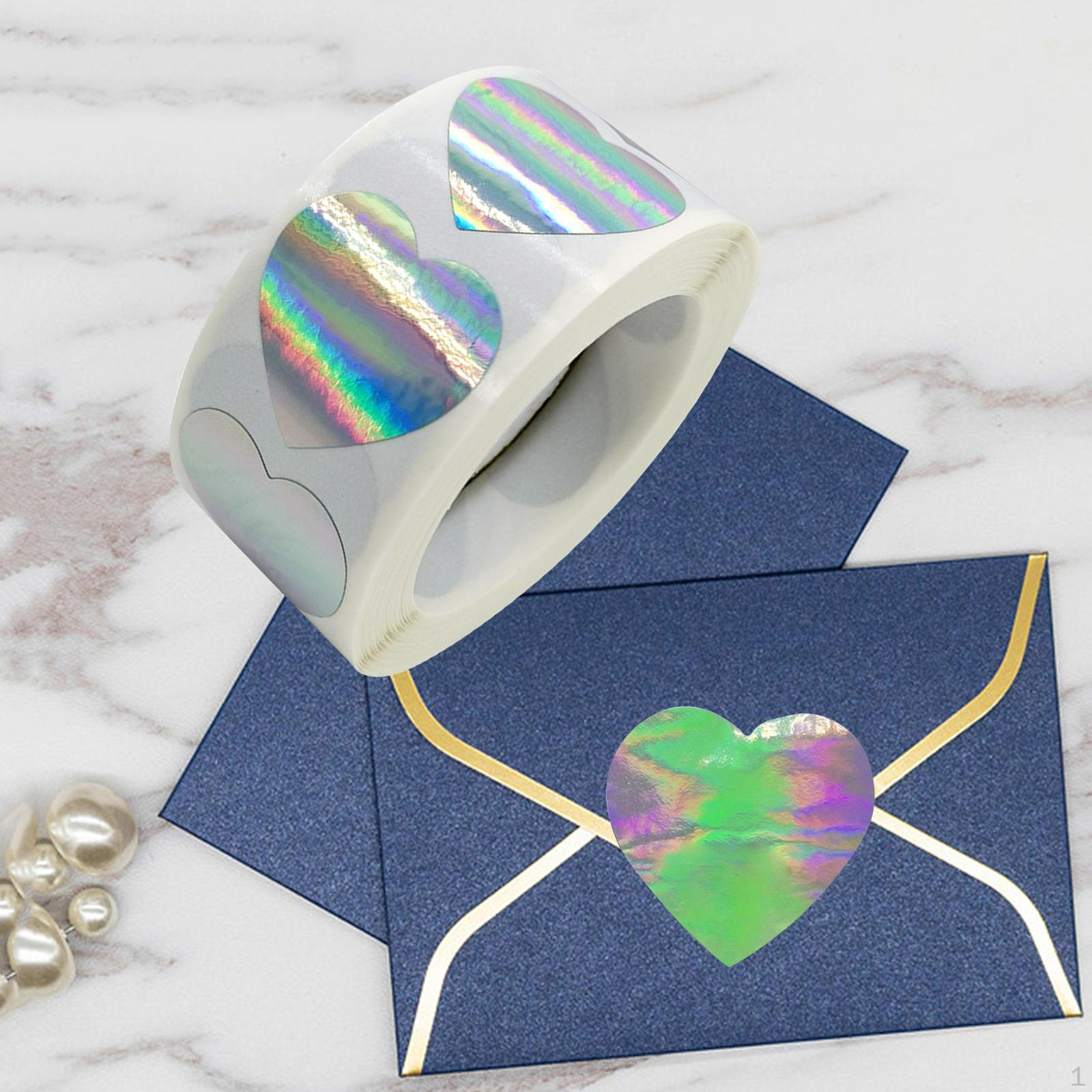 Decorative Stickers 500 Envelopes Colorful Novelty Cards Gifts Decals Sealing Labels Heart