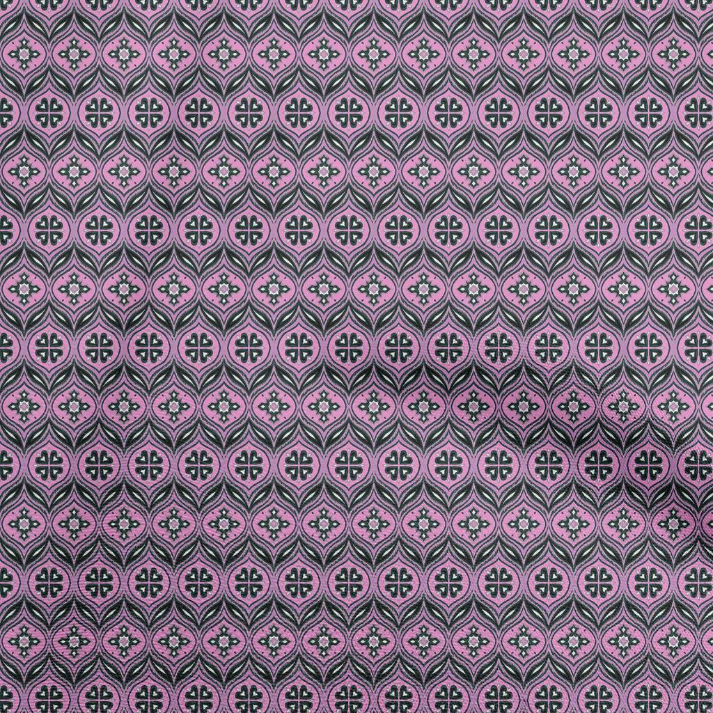 oneOone Cotton Flex Bluish Violet Fabric Asian Ikat DIY Clothing Quilting Fabric Print Fabric by Yard 40 Inch