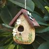 Wild Bird Nest Craft Decors Hanging Bird House For Outdoor Garden Yard Patios Decoration Weather Proof Bird Shelter