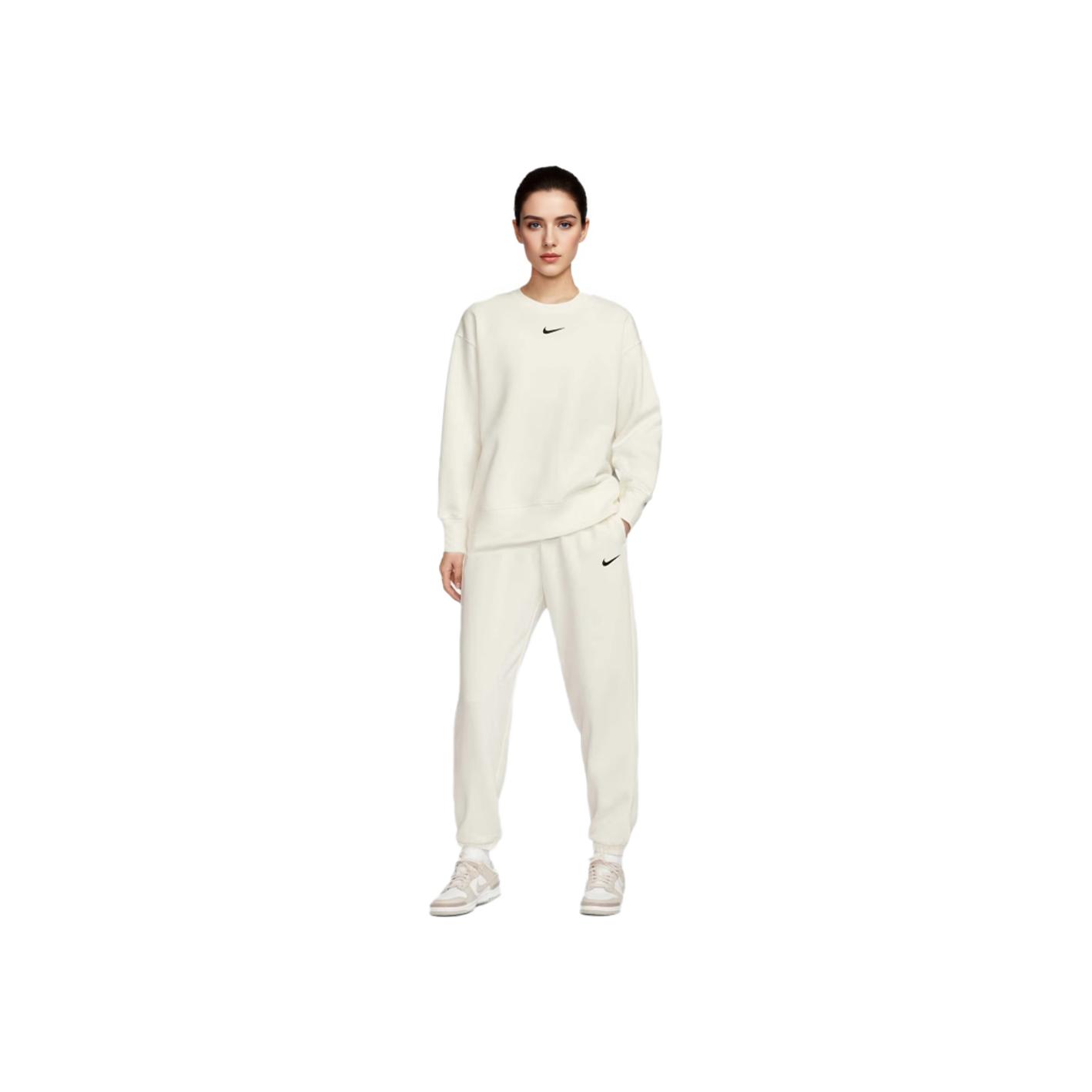 

Nike FW24 PHNX FLC OS Long Crew Fleece Series Comfortable Knitted Round Neck Pullover Sweatshirt Women sweatshirt Off-White FZ4271133 XS