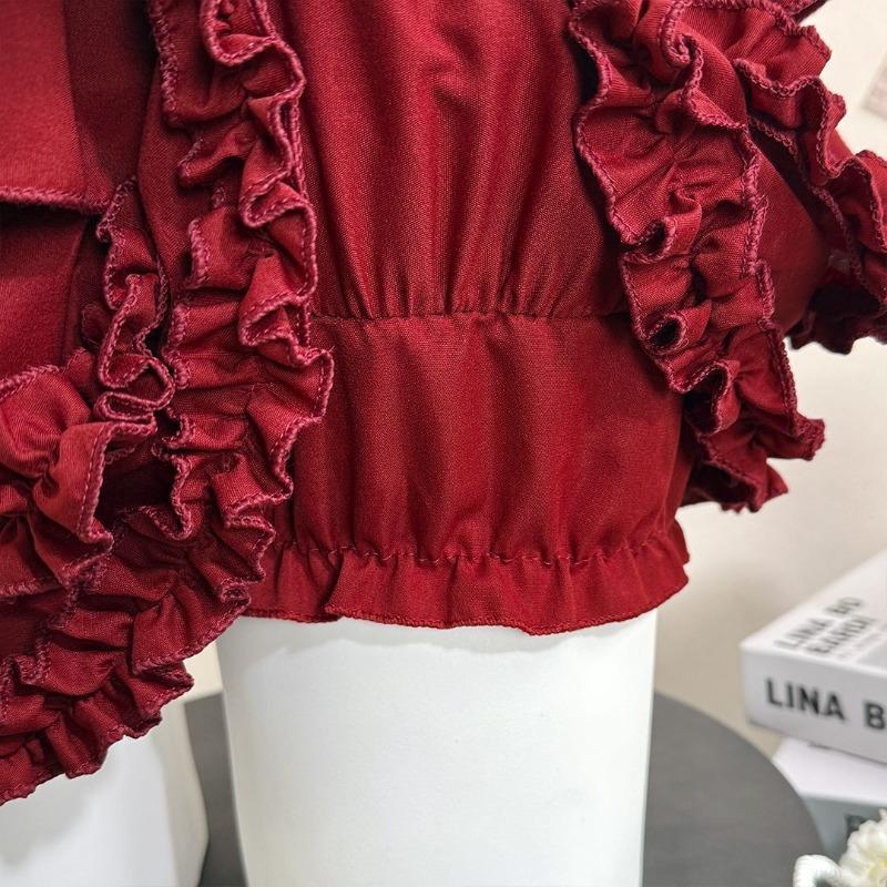 Japanese Style Sweet A Line Skirt Women Lolita Kawaii Cute Y2K High Waist Lace Ruffle Skirt Girl Simple Daily