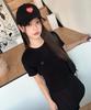 MARIE CLAIRE Clover Embroidered Soft Short Sleeve Knit (Mafbkn11Mbk)