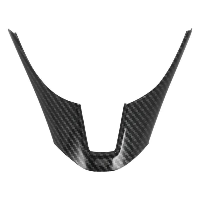 Car Carbon Fiber Car Steering Wheel Panel Cover Trim For Mazda-3 For Axela 2014-2016 Auto Steering Wheel Trim Decoration Sticker