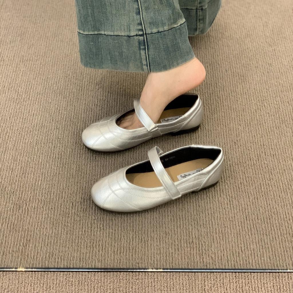 French Evening Wind Versatile Cross Belt Shoes Women's 2025 Spring and Autumn New Ballet Fairy Flat Mary Jane Shoes