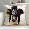 classic anime Death Note Cushion Cover Soft  EasyWash Pillow Case  Versatile for Couch Bed Travel and Office