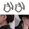Fashion Liquid Metal Hollow Stud Earring Vintage Unusual Silver Color Irregular Metal Earrings For Women Jewelry
