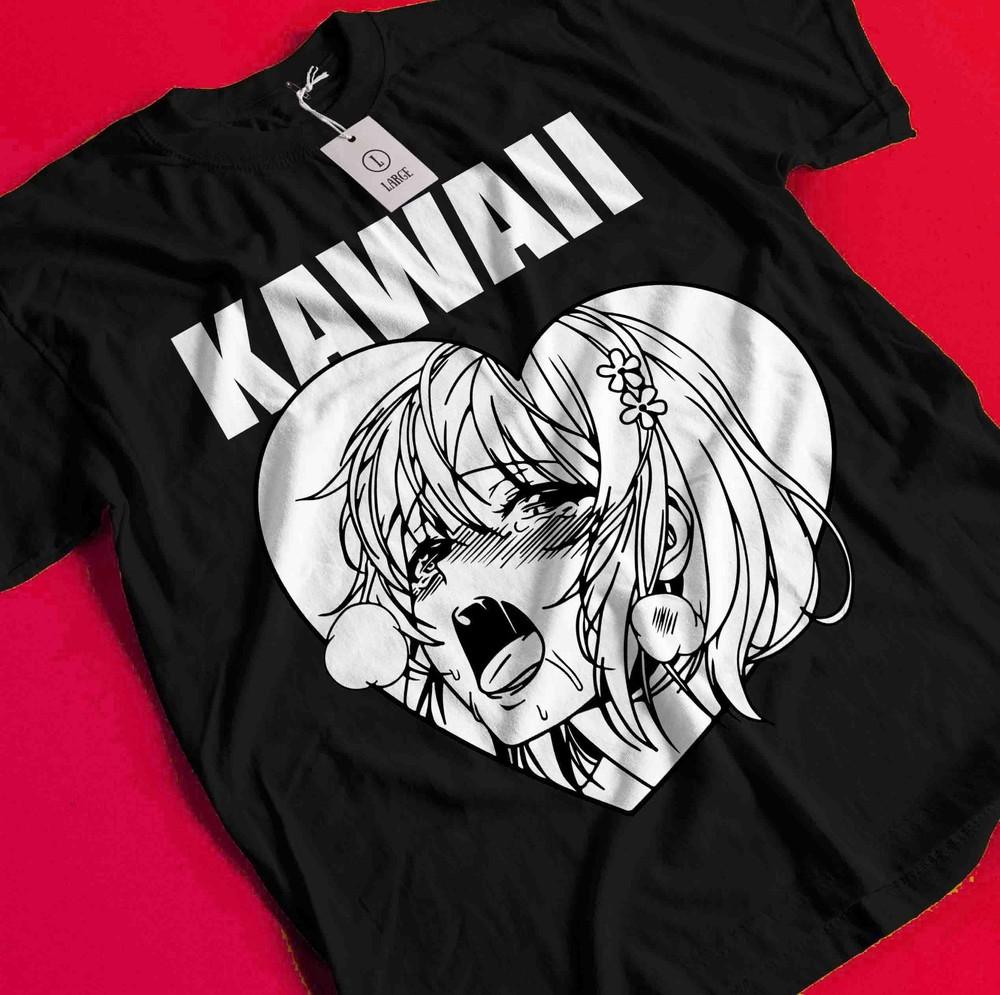 

Ecchi Style Top Japanese Manga Graphic Tee Streetwear Unisex Anime Girl T-Shirt BB044 M