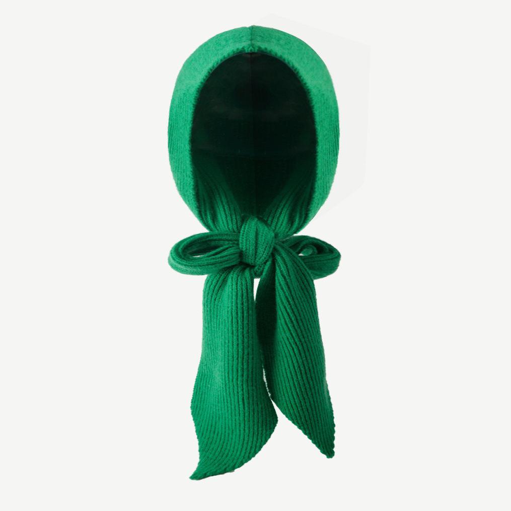 Women's Knit Wool Hooded Shawl: Solid Color, Windproof, Sun Protection, Versatile Neck Warmer for Autumn/Winter.