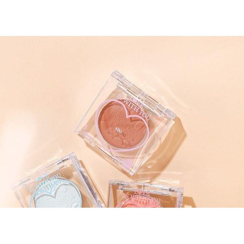 Xixi - Peach Heart Monochrome Cheek Blusher - 4-6
